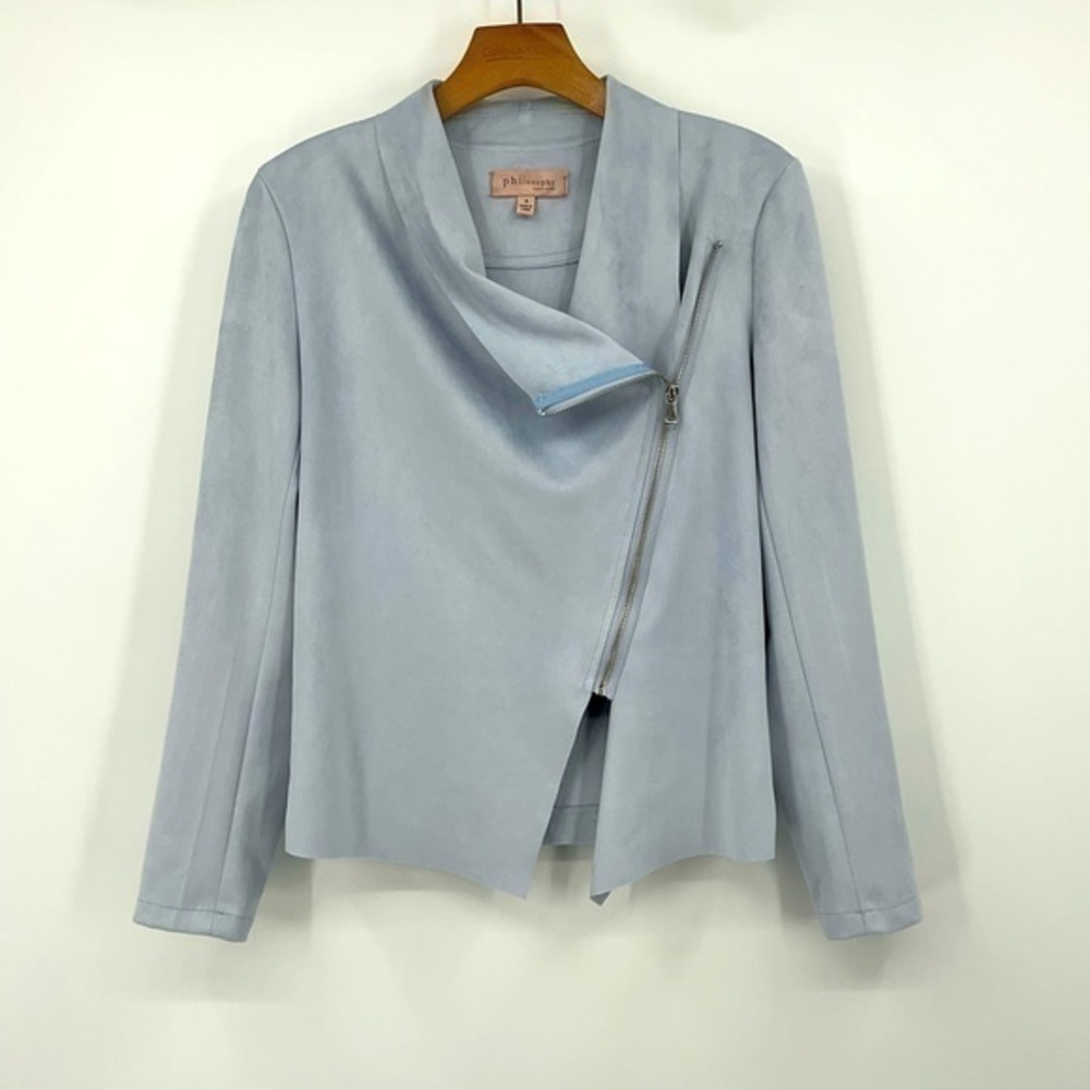 Philosophy Asymmetrical Faux Leather Light Blue Size‎ Small K12